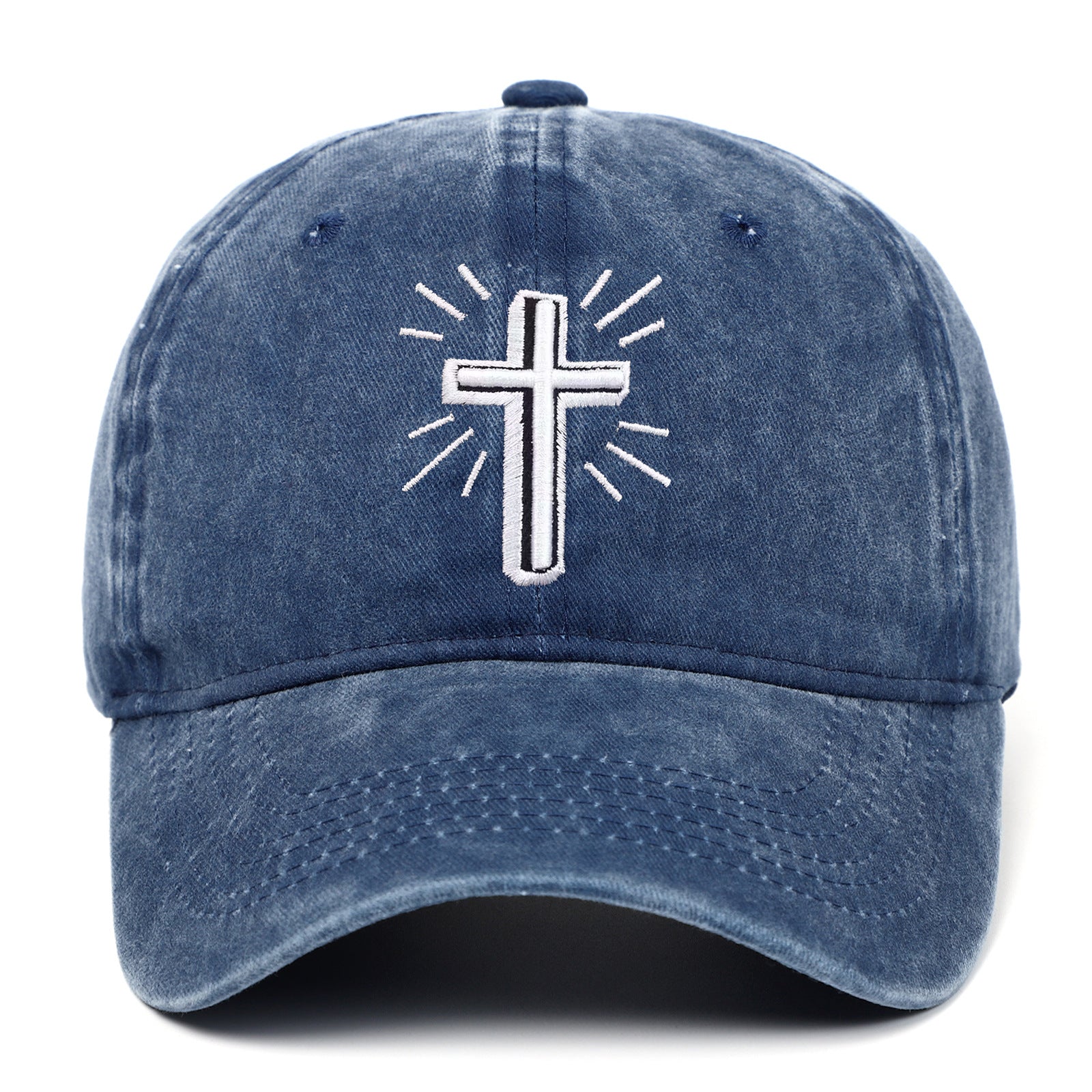 Wholesale Cross Embroidered Cotton Baseball Caps